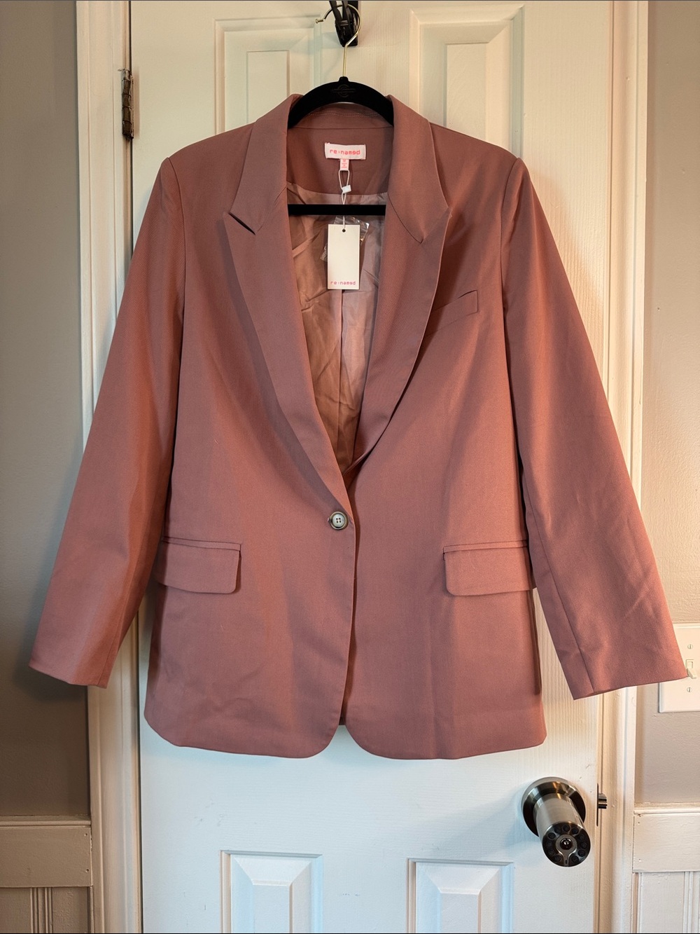 re:named Dusty Mauve Single-Button Blazer (32)